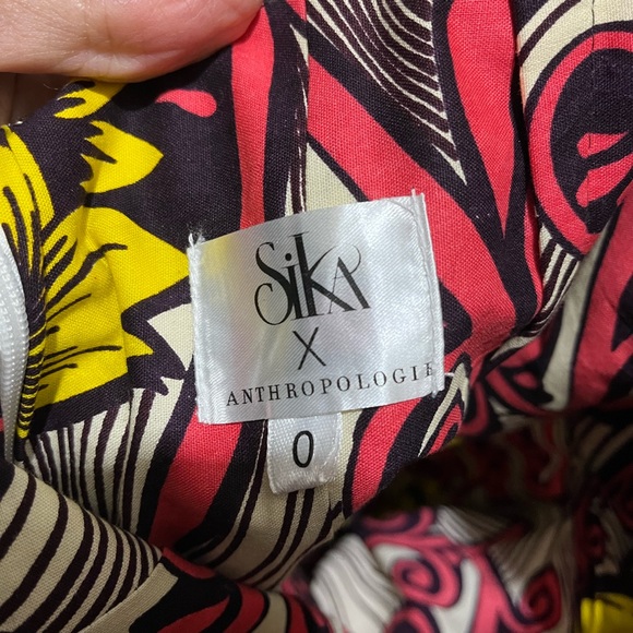 Anthropologie One Shoulder Sika Dress Size 0 - Picture 6 of 8